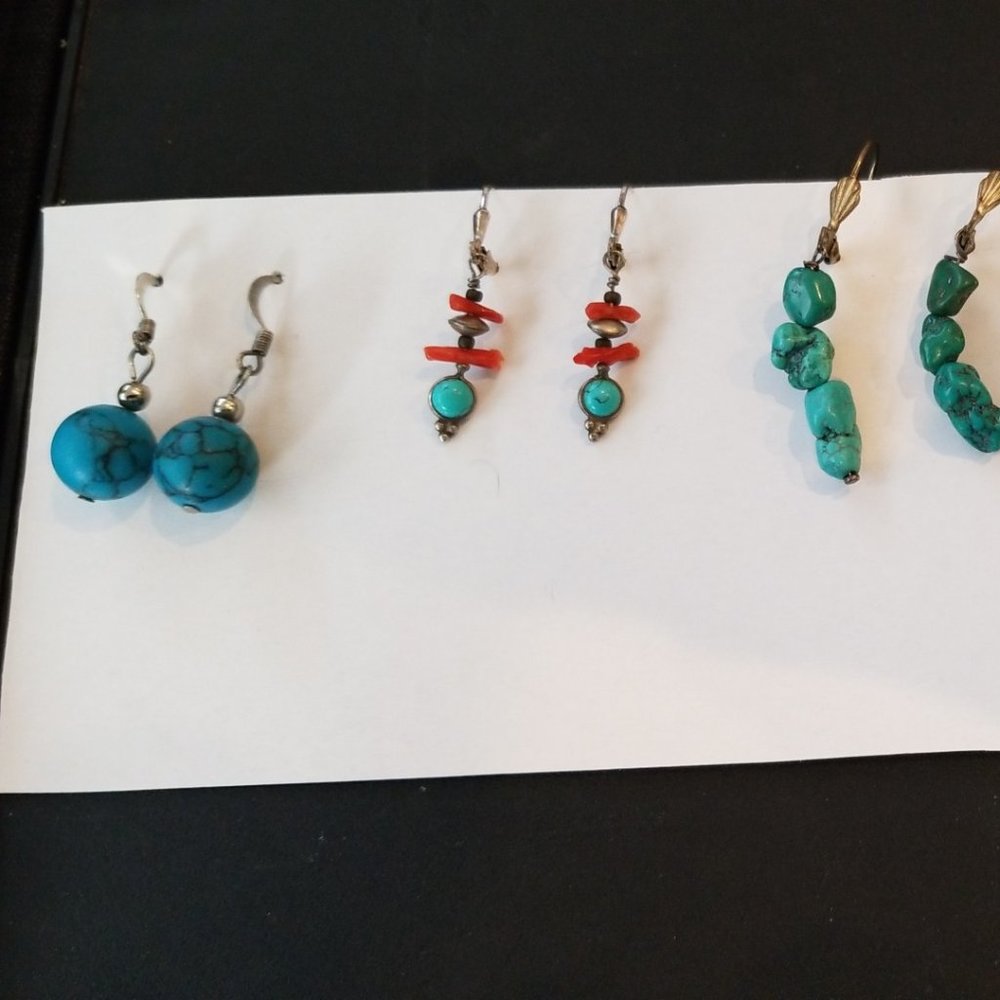Lot of Turquoise Earrings